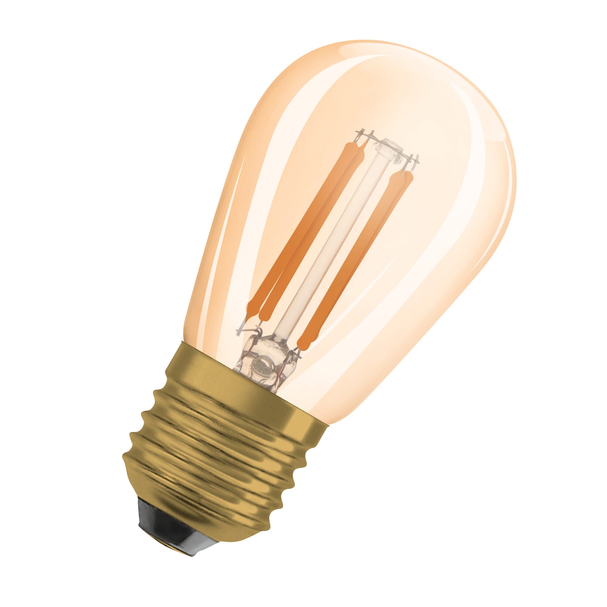 Ledvance - LED Lyspære 4.8w Ultratynn Filament E27 360lm, 2200k, Ra≥80, vinkel 320 ° IP20  Dimbar Gull 15000T.