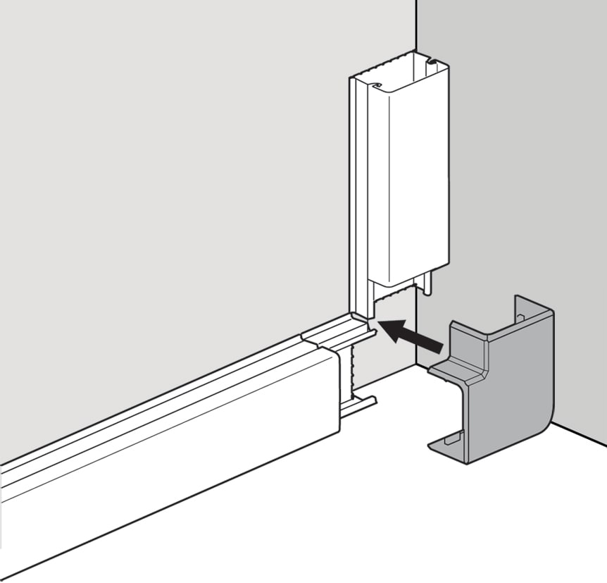 Legrand - Flatvinkel 60x20mm