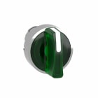 Schneider Electric - Venderhode i metall for LED med 3 posisjoner med fjærretur til midt og grep i grønn farge