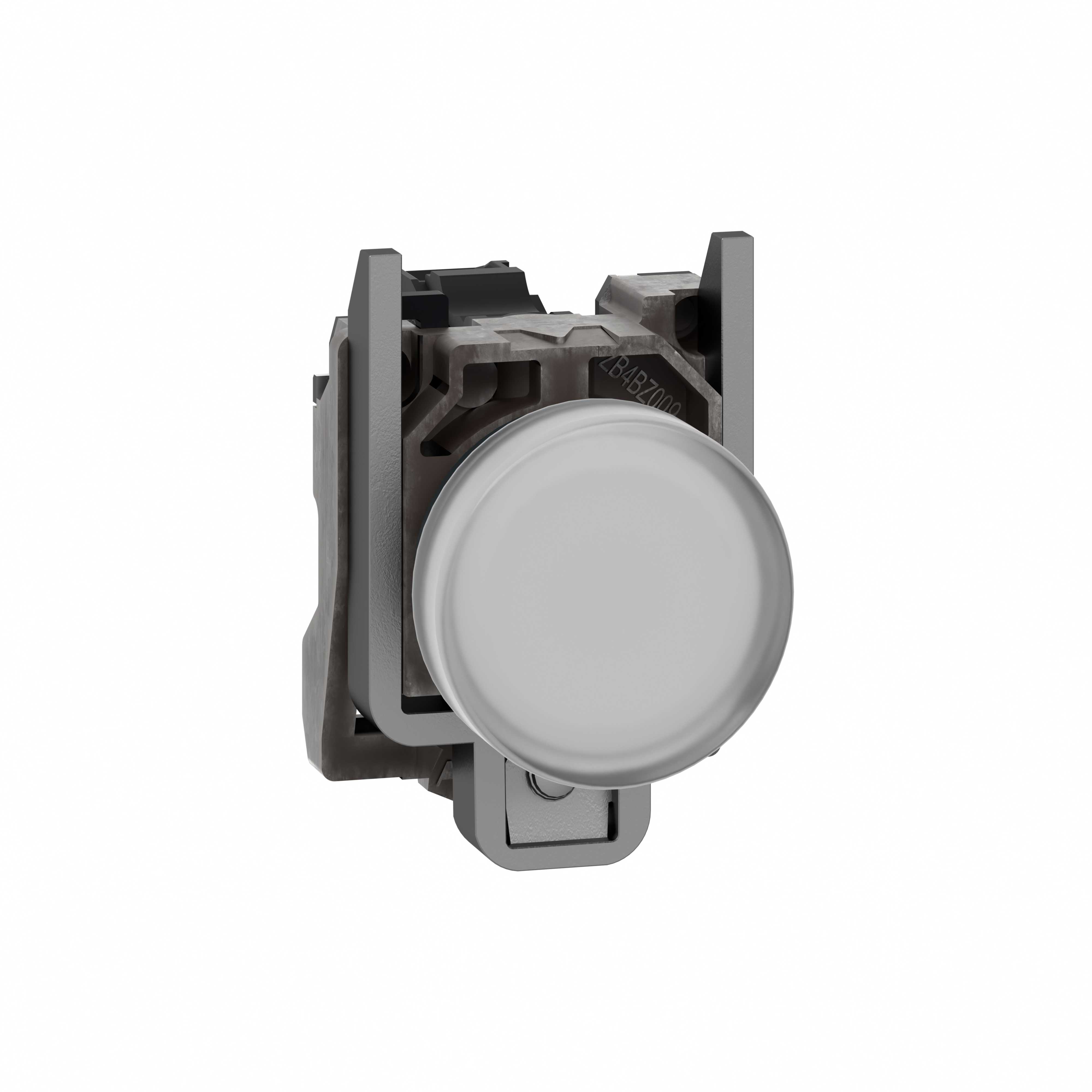 Schneider Electric - Signallampe komplett med LED i hvit farge og 24VAC/DC forsyning