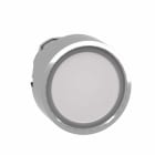 Schneider Electric - Lystrykknapphode i metall for LED med trykk/trykk og plan trykflate i hvit farge