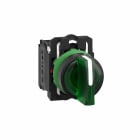Schneider Electric - Vender komplett med 3 faste posisjoner og LED i grønn farge 110-120VAC 1xNO+1xNC