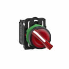 Schneider Electric - Vender komplett med 2 faste posisjoner og LED i rød farge 230-240VAC 1xNO+1xNC