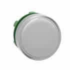 Schneider Electric - Signallampehode i plast for LED med linse i hvit farge