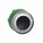 Schneider Electric - Lystrykknapphode i plast for LED med fjærretur og plan trykflate i sort med hvit lysring