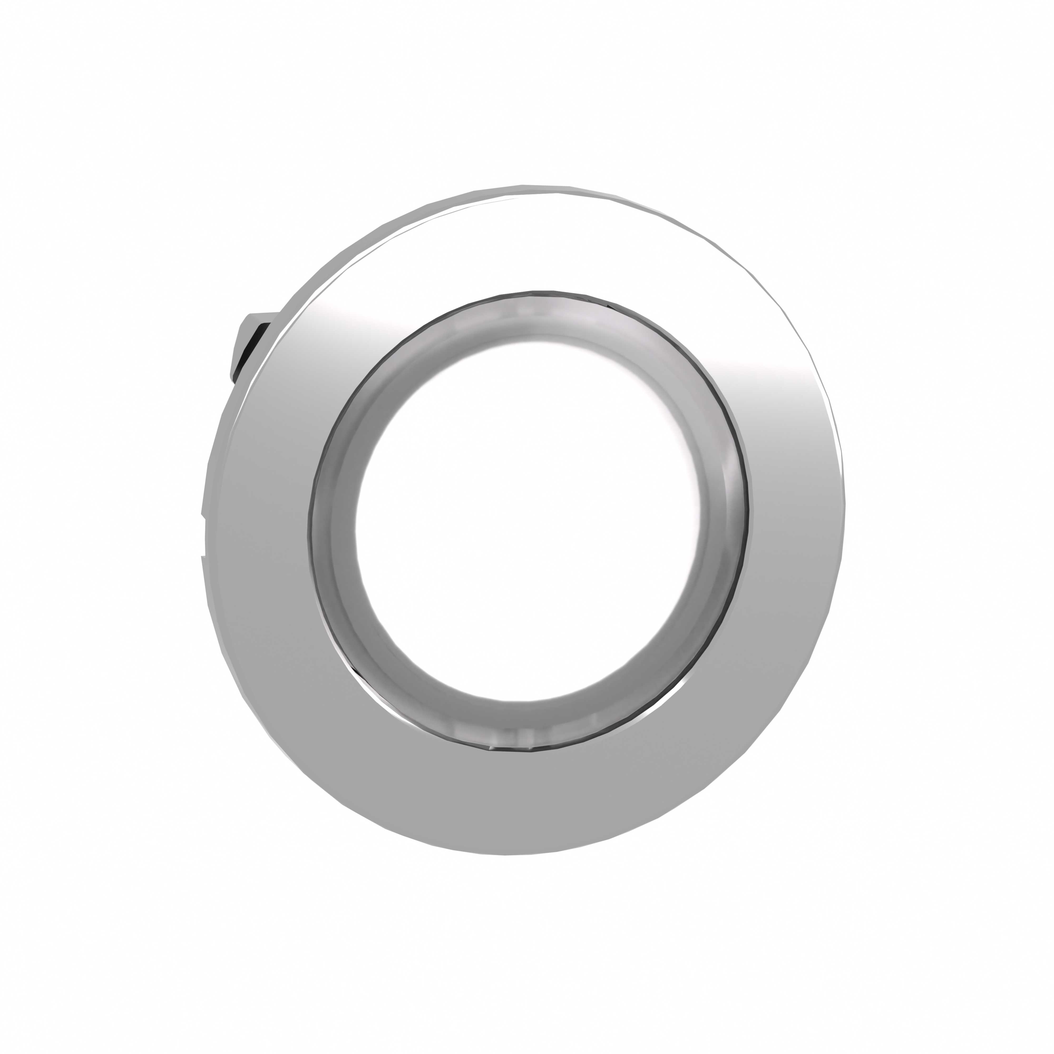 Schneider Electric - Lystrykknapphode flush i metall for LED med trykk/trykk og plan trykflate i hvit farge