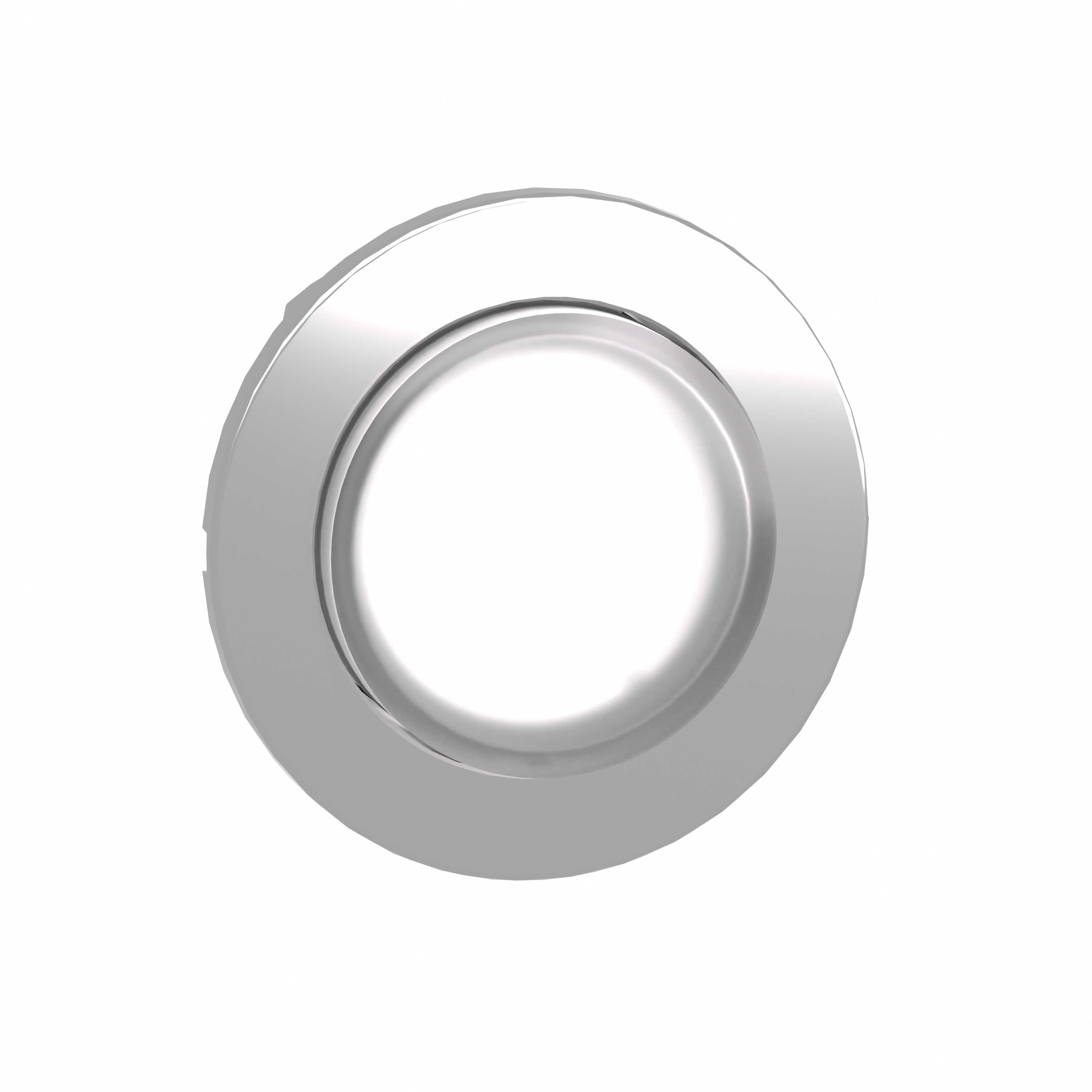 Schneider Electric - Lystrykknapphode flush i metall for LED med trykk/trykk og opphøyd trykflate i hvit farge