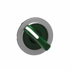 Schneider Electric - Venderhode flush i metall for LED med 2 posisjoner med fjærretur fra H-til-V og grep i grønn farge