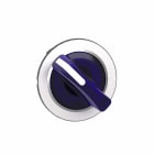 Schneider Electric - Venderhode flush i metall for LED med 2 posisjoner med fjærretur fra H-til-V og grep i blå farge