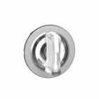 Schneider Electric - Venderhode flush i metall for LED med 3 posisjoner med fjærretur til midt og grep i hvit farge