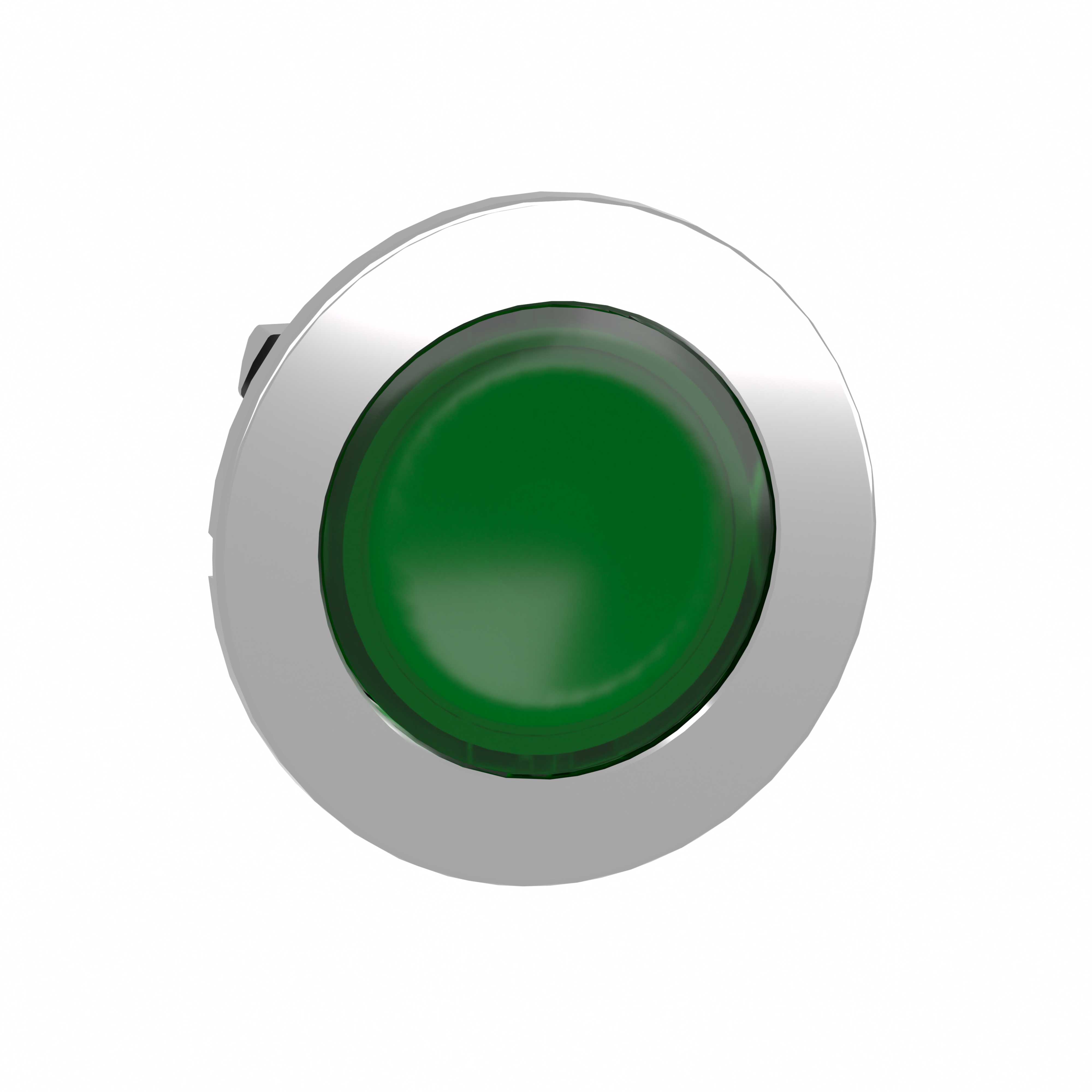 Schneider Electric - Signallampehode flush i metall for LED i grønn farge
