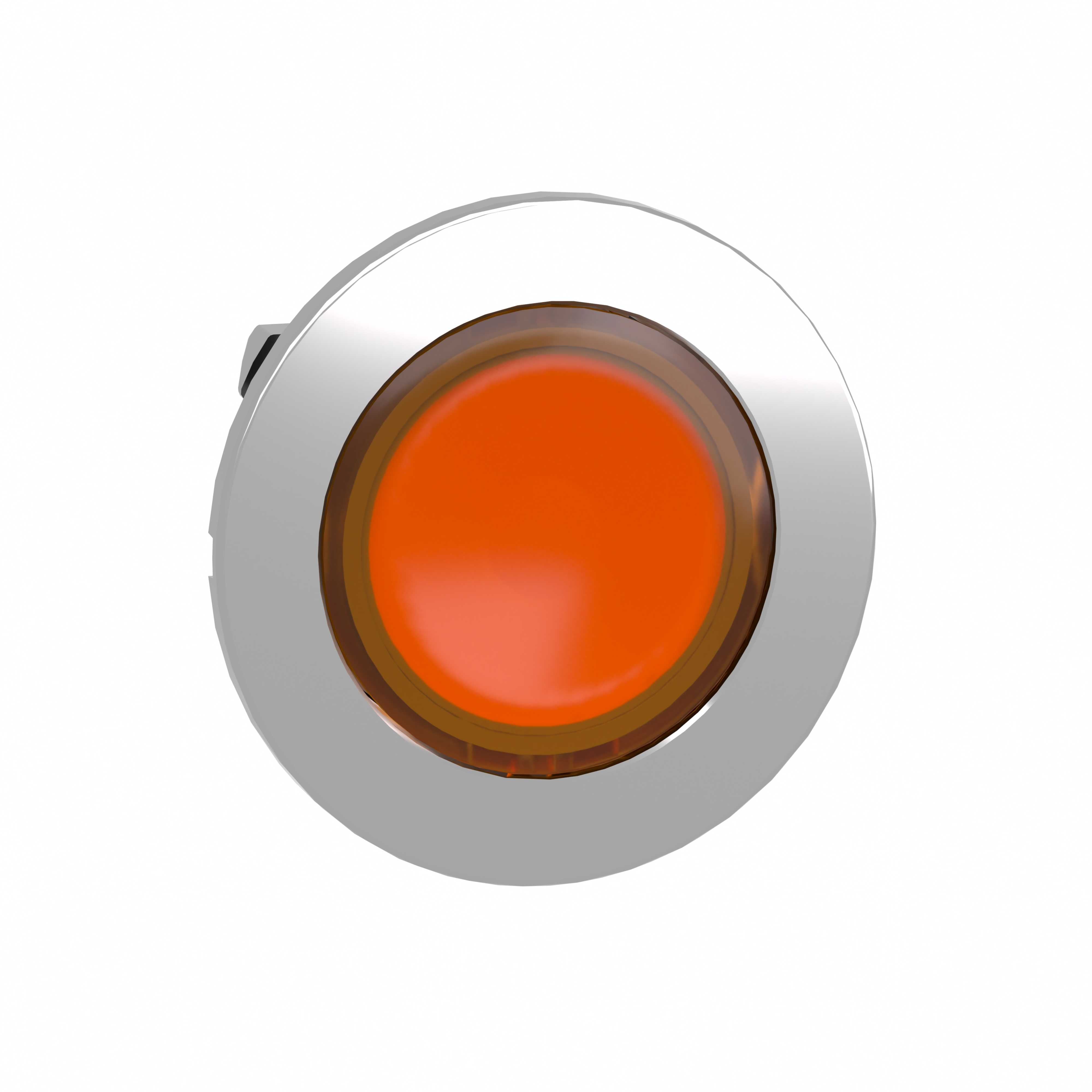 Schneider Electric - Signallampehode flush i metall for LED i oransje farge