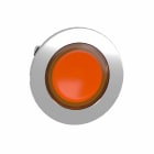 Schneider Electric - Signallampehode flush i metall for LED i oransje farge