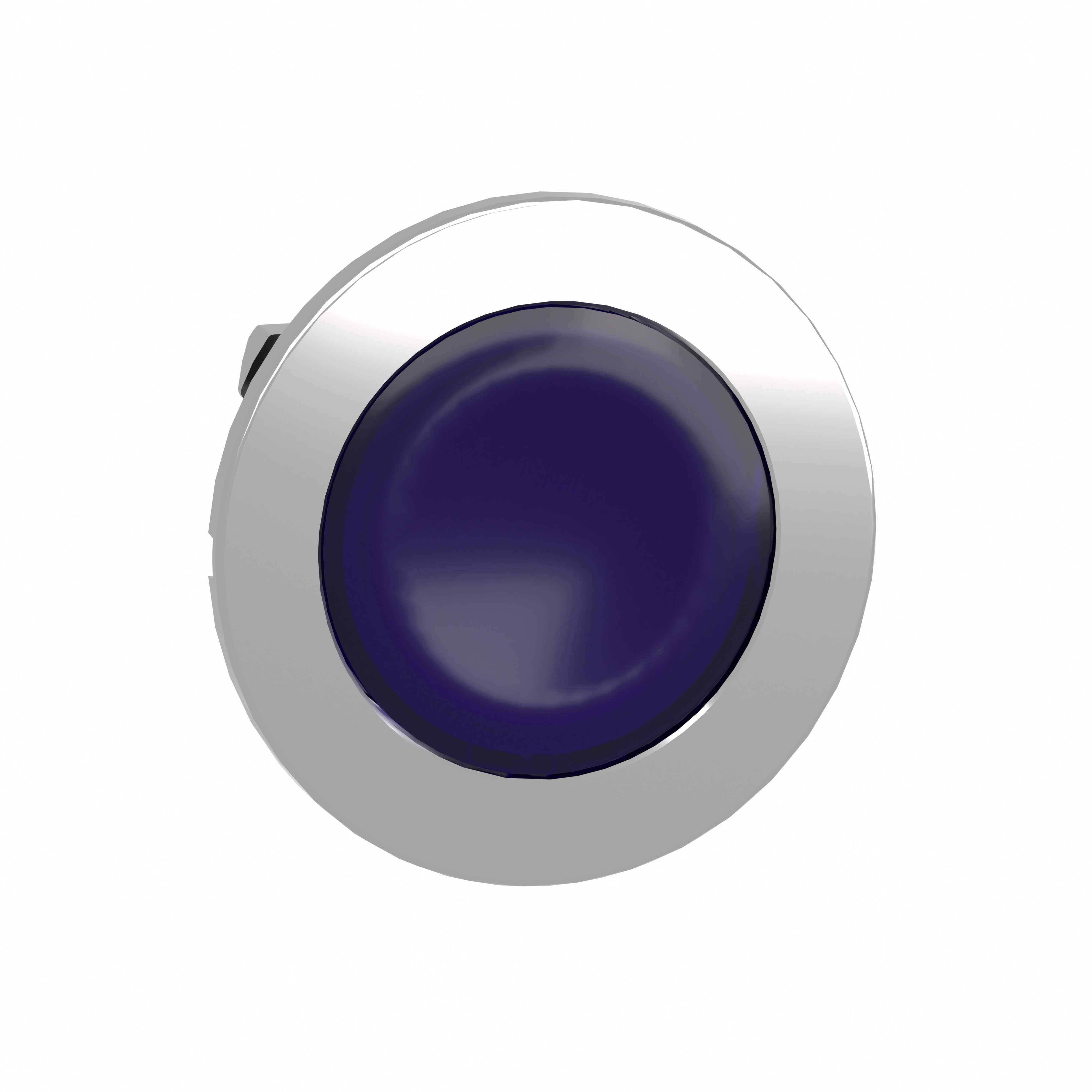 Schneider Electric - Signallampehode flush i metall for LED i blå farge