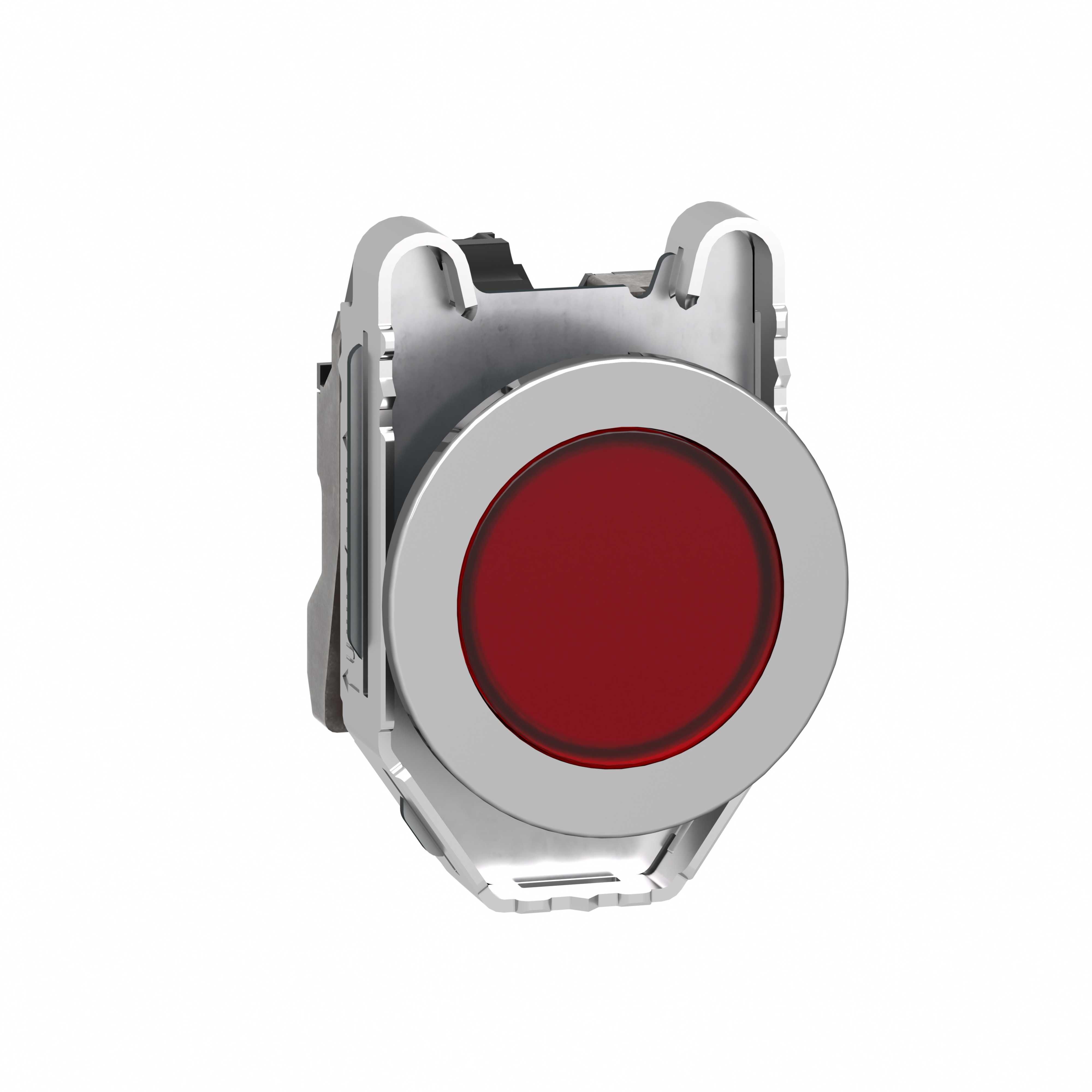 Schneider Electric - Signallampe komplett flush med LED i rød farge og 230-240VAC forsyning
