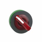 Telemecanique - Venderhode flush i plast for LED med 2 posisjoner med fjærretur fra H-til-V og grep i rød farge
