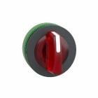 Telemecanique - Venderhode flush i plast for LED med 3 posisjoner med fjærretur til midt og grep i rød farge