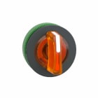 Telemecanique - Venderhode flush i plast for LED med 3 posisjoner med fjærretur fra H-til-M og grep i oransje farge