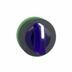 Telemecanique - Venderhode flush i plast for LED med 3 posisjoner med fjærretur fra H-til-M og grep i blå farge