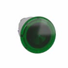 Telemecanique - Sopptrykknapphode i metall med Ø40 mm sopp for LED i grønn farge og fjærretur