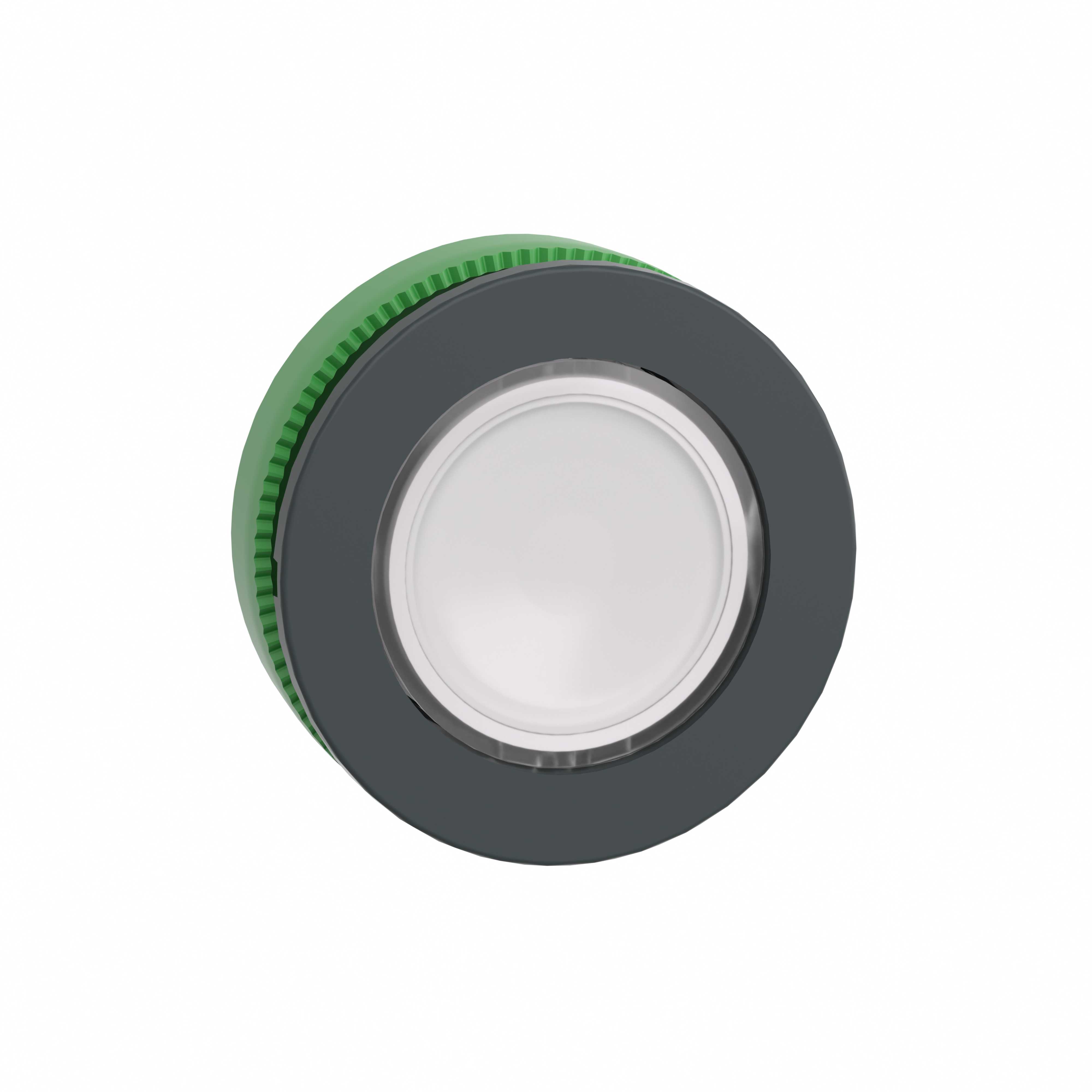 Telemecanique - Lystrykknapphode flush i plast for LED med trykk/trykk og plan trykflate i hvit farge