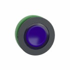 Telemecanique - Lystrykknapphode flush i plast for LED med trykk/trykk og plan trykflate i blå farge