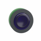 Telemecanique - Lystrykknapphode flush i plast for LED med fjærretur og opphøyd trykflate i blå farge