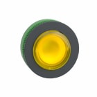 Telemecanique - Lystrykknapphode flush i plast for LED med trykk/trykk og opphøyd trykflate i gul farge