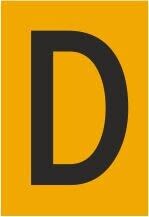 Melbye - Bokstav - D, selvklebende ref