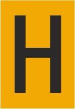 Melbye - Bokstav - H, selvklebende ref