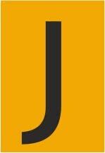 Melbye - Bokstav - J, selvklebende ref