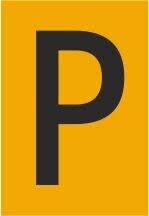 Melbye - Bokstav - P, selvklebende ref