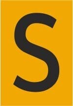 Melbye - Bokstav - S, selvklebende ref