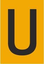 Melbye - Bokstav - U, selvklebende ref