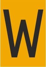 Melbye - Bokstav - W, selvklebende ref