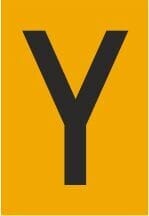 Melbye - Bokstav - Y, selvklebende ref