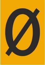 Melbye - Bokstav - Ø. selvklebende ref