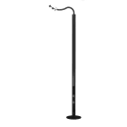 Hager - Flyttbar grenstav svart farge med 8 x stikk og 4 x data FTP, 5 meter ledinger for strøm og data