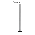 Hager - Flyttbar grenstav svart farge med 6 x stikk og 2 x data FTP, 5 meter ledinger for strøm og data