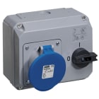 Hauge - IPS CRITICAL&SAFE CUBE 363MHS9 STIKKONTAKT MED BRYTER IP44