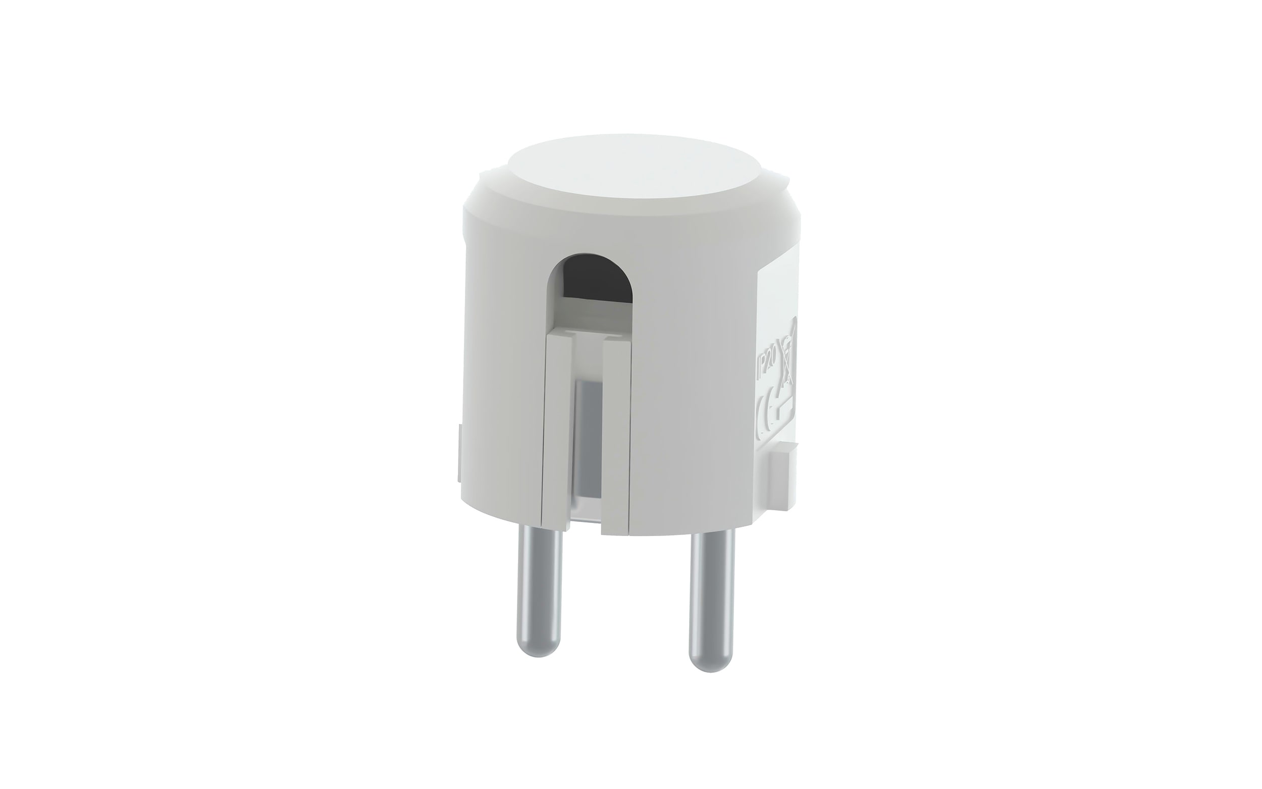 TradeForce - Støpsel m/j sideinnf. hvit 16A/250V IP20 Sonepar