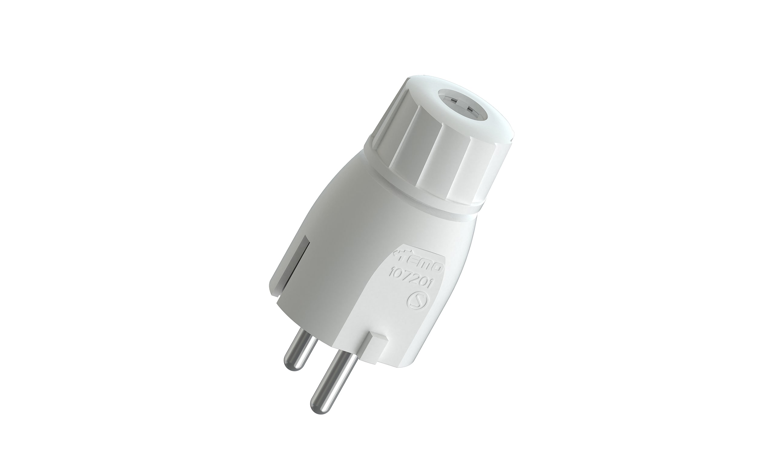 TradeForce - Støpsel m/j strekkavl. hvit 16A/250V IP20 Sonepar
