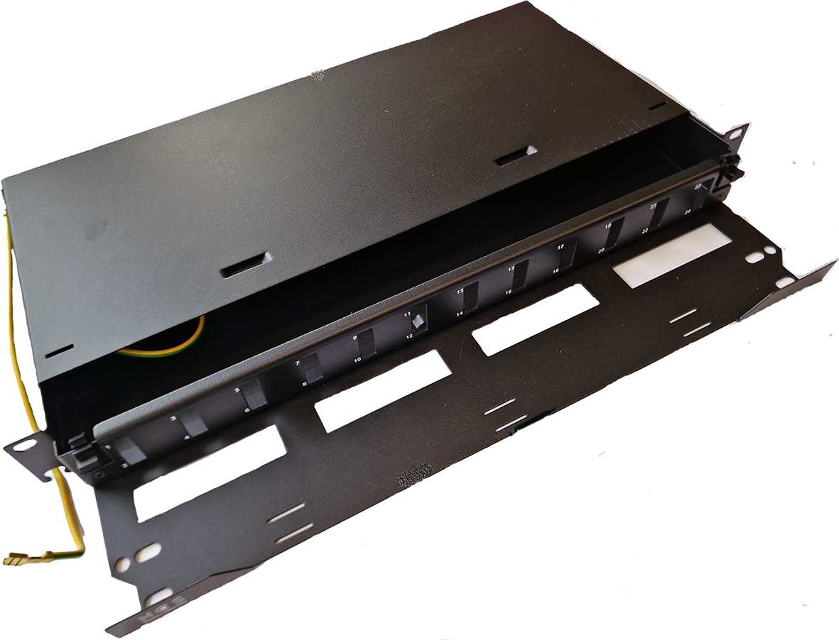 Lanse - FIBERSKUFF 12xSC-D SORT 1U