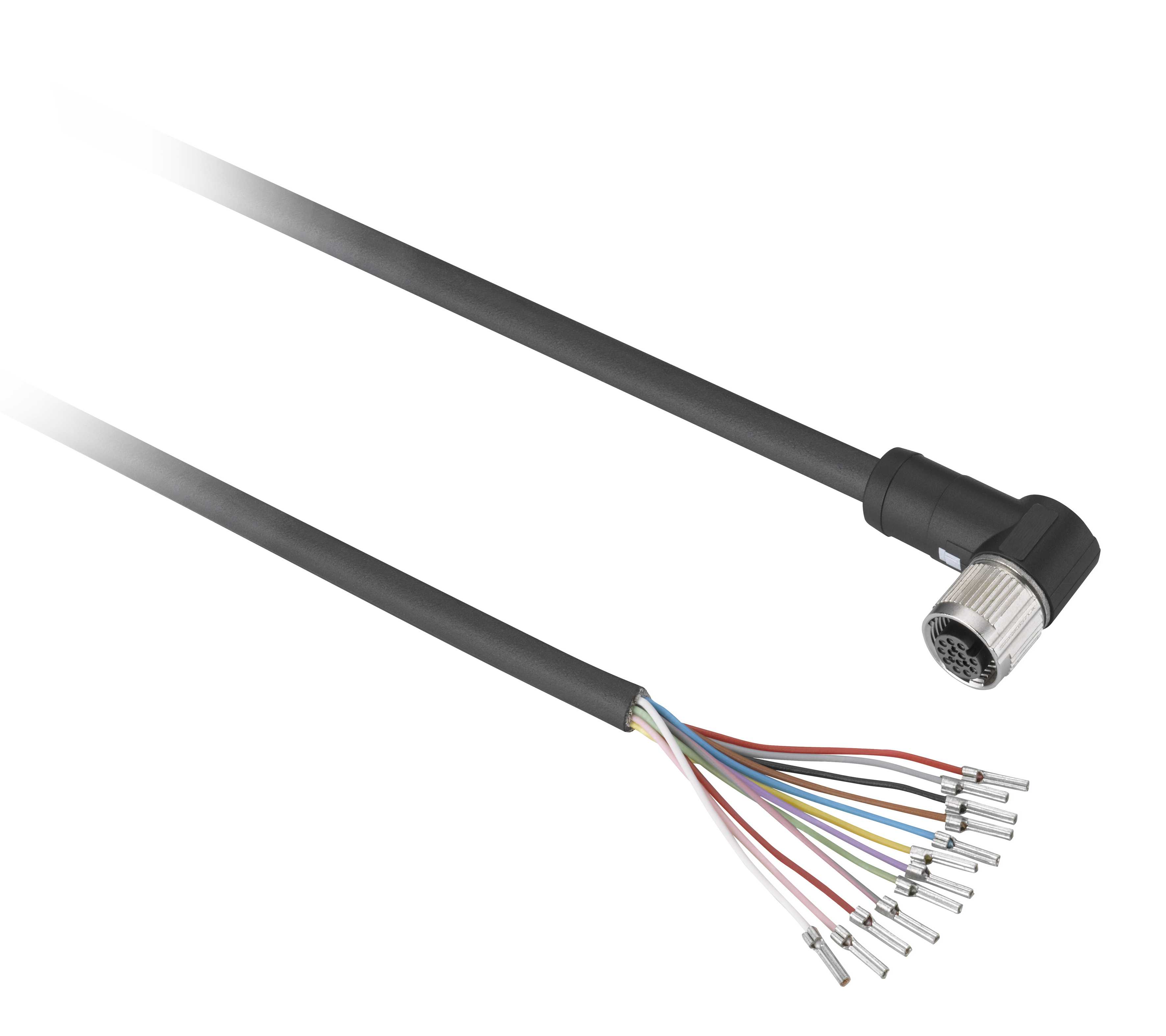 TMSS - XZCP53P11L25 Kabel M12 Hun 90° 8 poler 25m