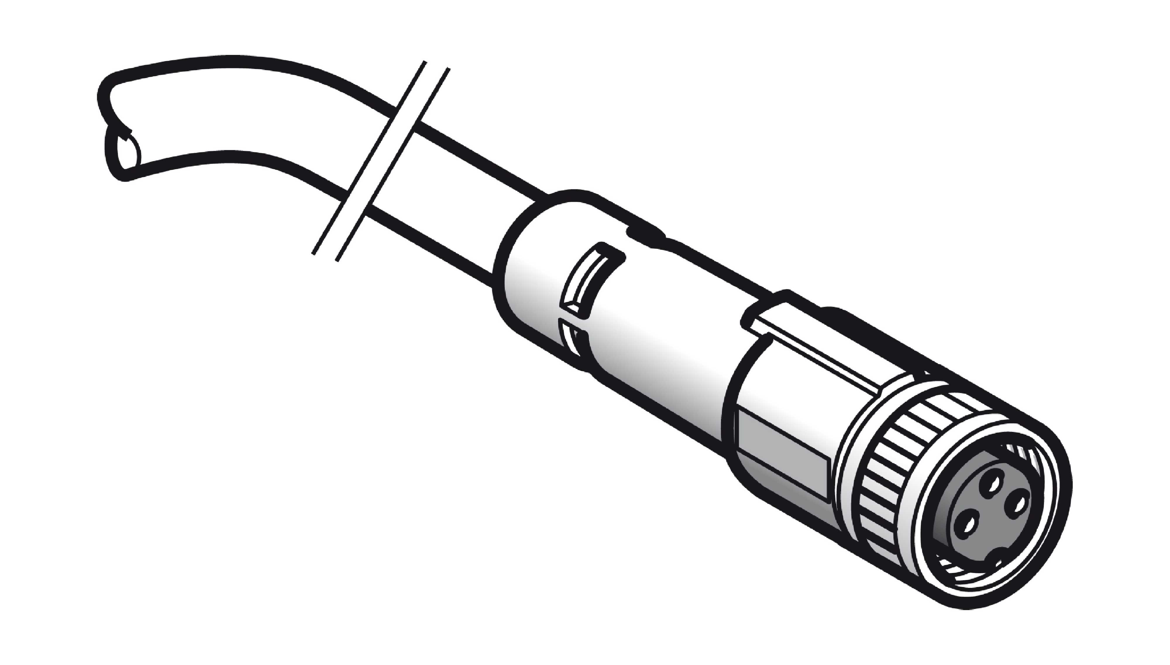 TMSS - XZCP0566L5 Plugg/kabel M8/3p hun rett 5m