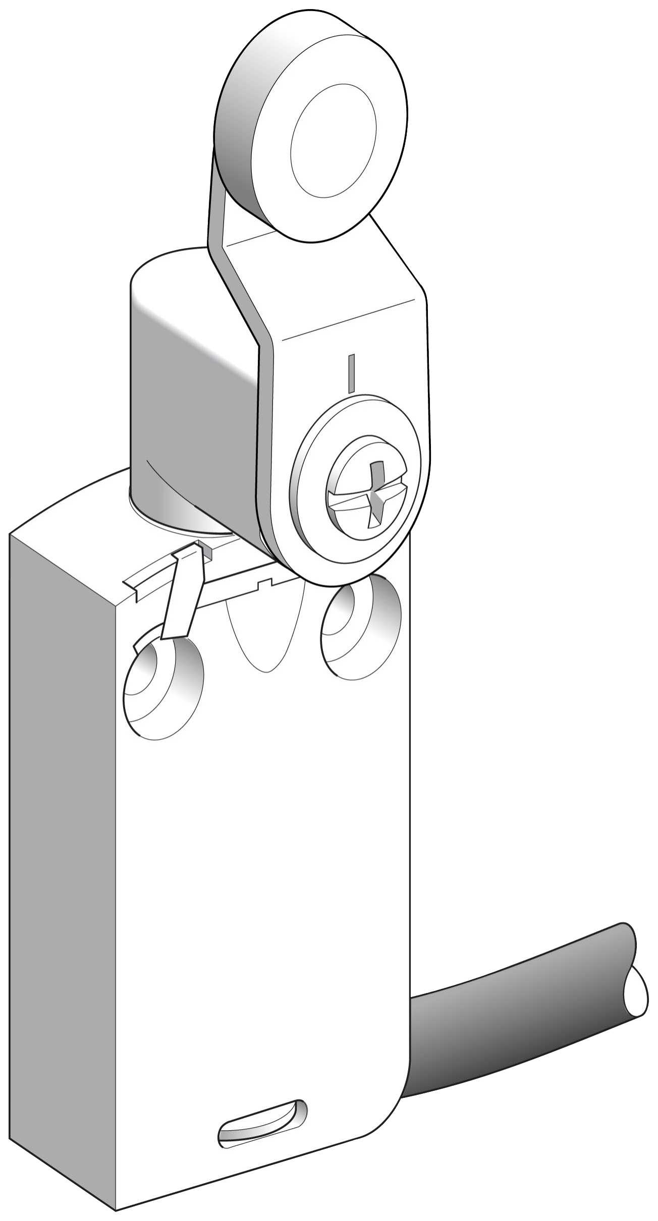 TMSS - XCMD2117L1 Endebryter kort arm m/rulle