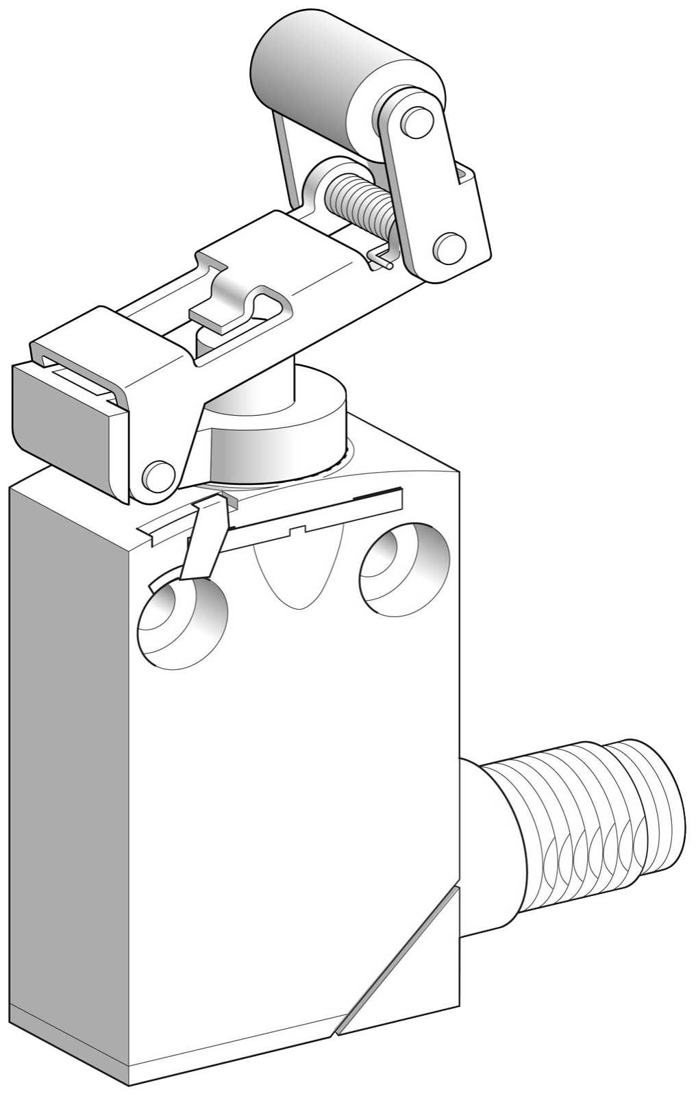 TMSS - Endebryter arm på stempel,fjær,M12 4-pi