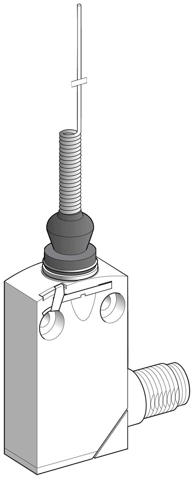TMSS - XCMD2106M12 Endebryter metall pisk, M12 4-