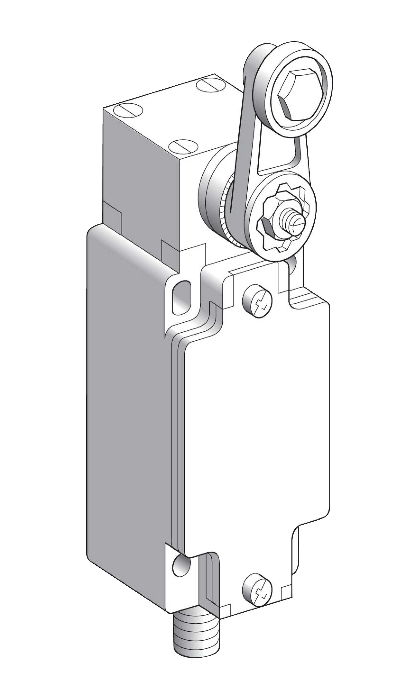 TMSS - Endebryter kort arm/stålrulle, M12