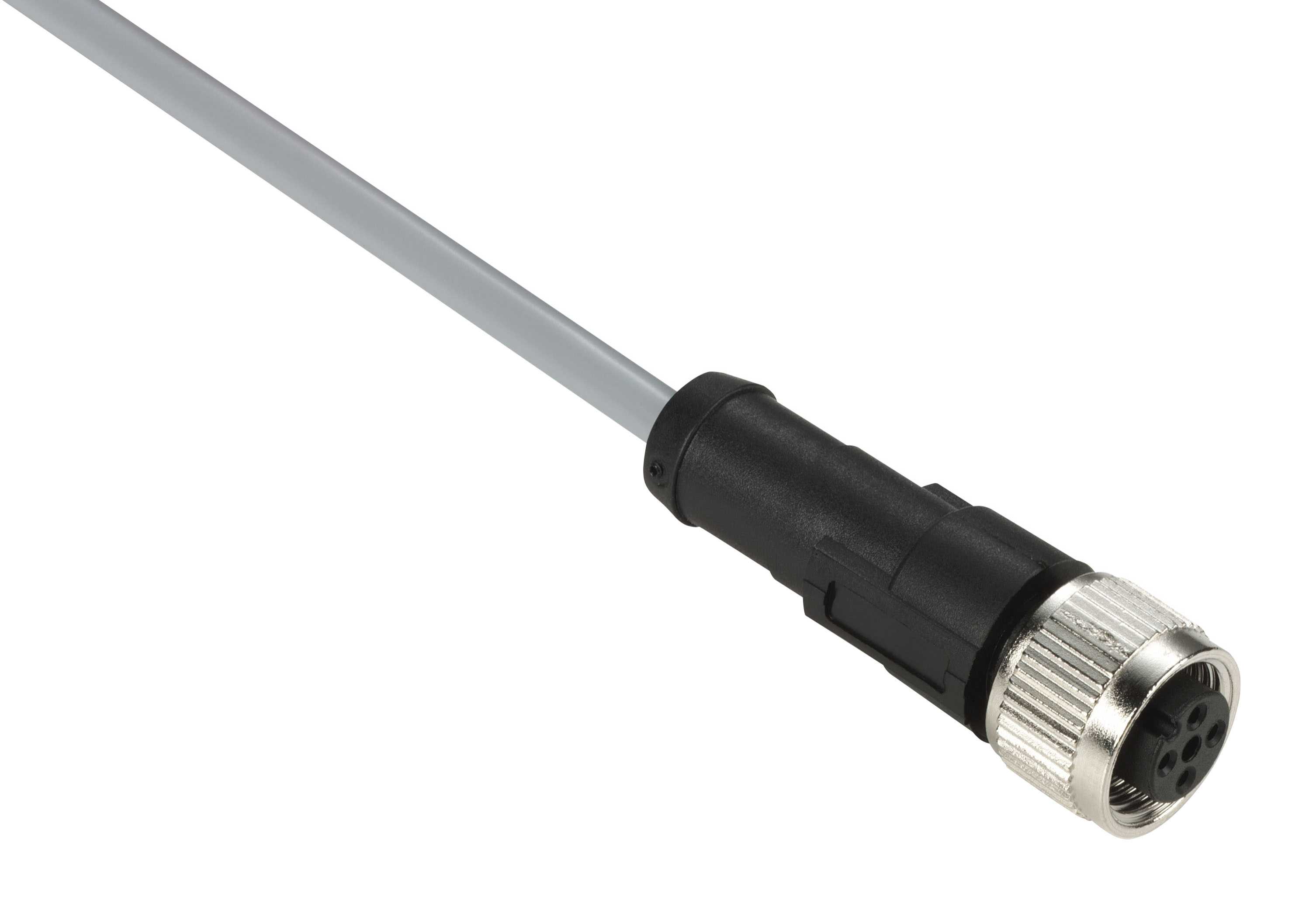 TMSS - XZCPV1141L5 Plugg/kabel , PVC, hun, M12, 4